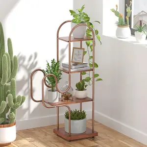 Cactus Plant Stand Indoor - Metal Corner Shelf for Multipurpose Plants, Versatile Design for Indoor Use