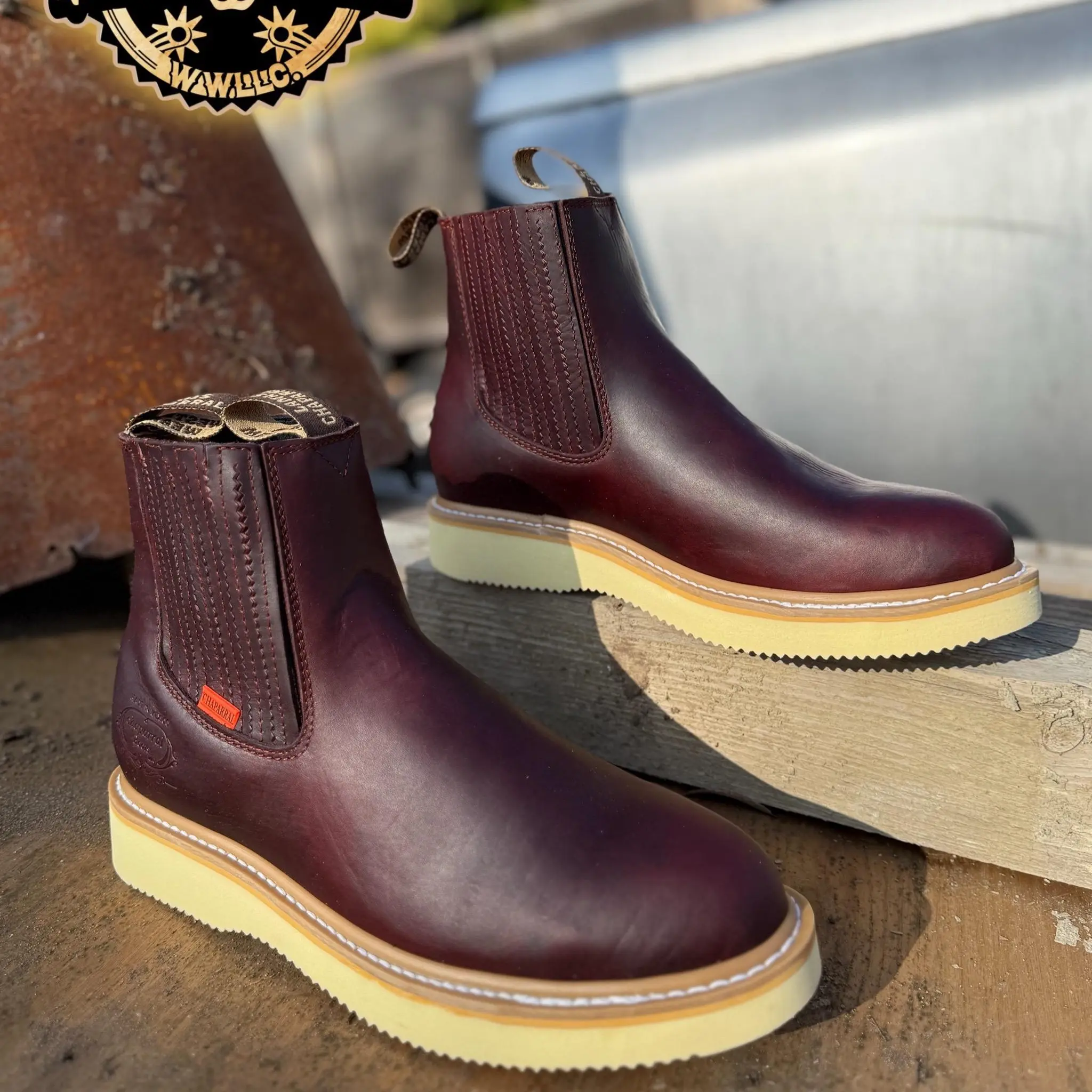 Oil Resistant Ankle Chelsea Work Boots litgh weight / Botines de Trabajo Resistentes Aceite Ultra ligeros Piel genuina / Genuine leather