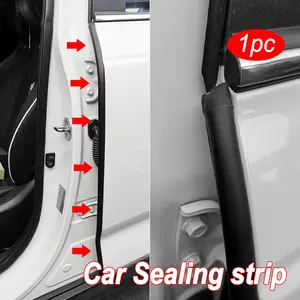 Kcimo Car Door Edge Seal Strip, Rubber B Pillar Weatherproof Seal, Noise Insulation Dust Proof Automotive Accessories, 1.6m/2m