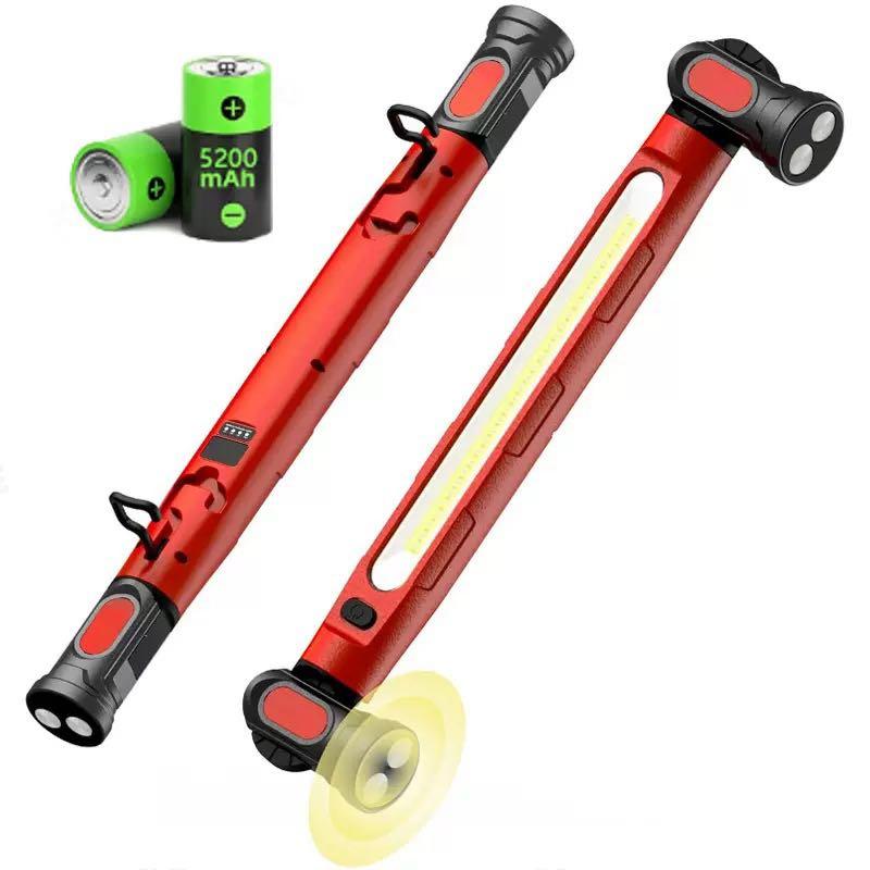 Under Hood Work Light Bar, 3000LM LED Magnetic Light Bar with Hooks, 5200mAh Cordless Rechargeable Hood Light, Single Pack, Ideal for Mechanic, Car Repair & Garage Use