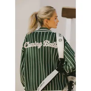 Dot Cardigan -  Pinstripe Green