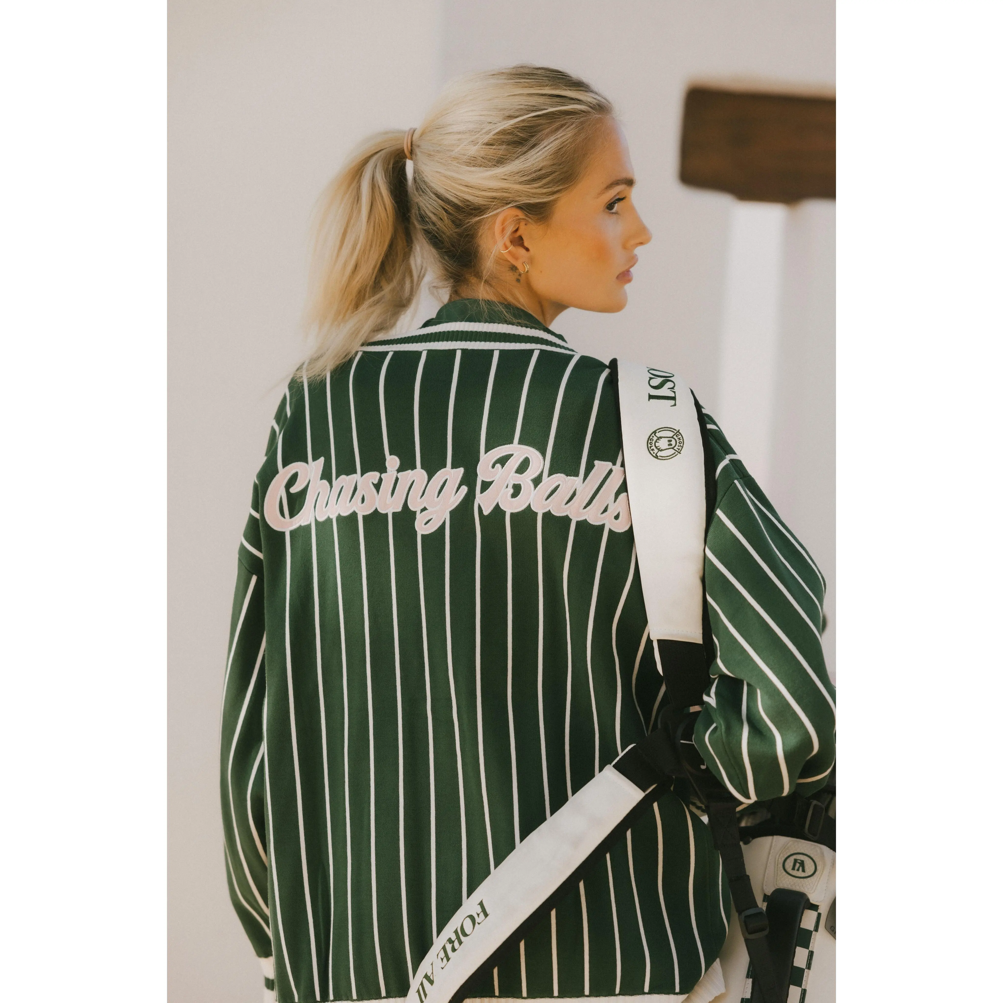 Dot Cardigan - Pinstripe Green Dot Cardigan - Pinstripe Green
