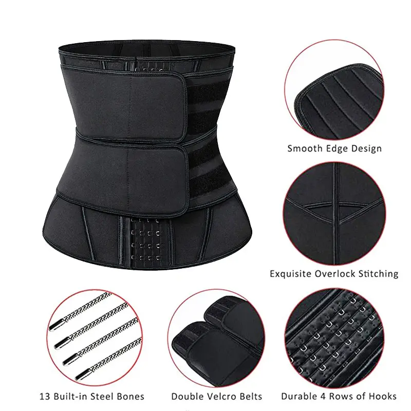 Black (2 Belts+Hooks+13 Steels)