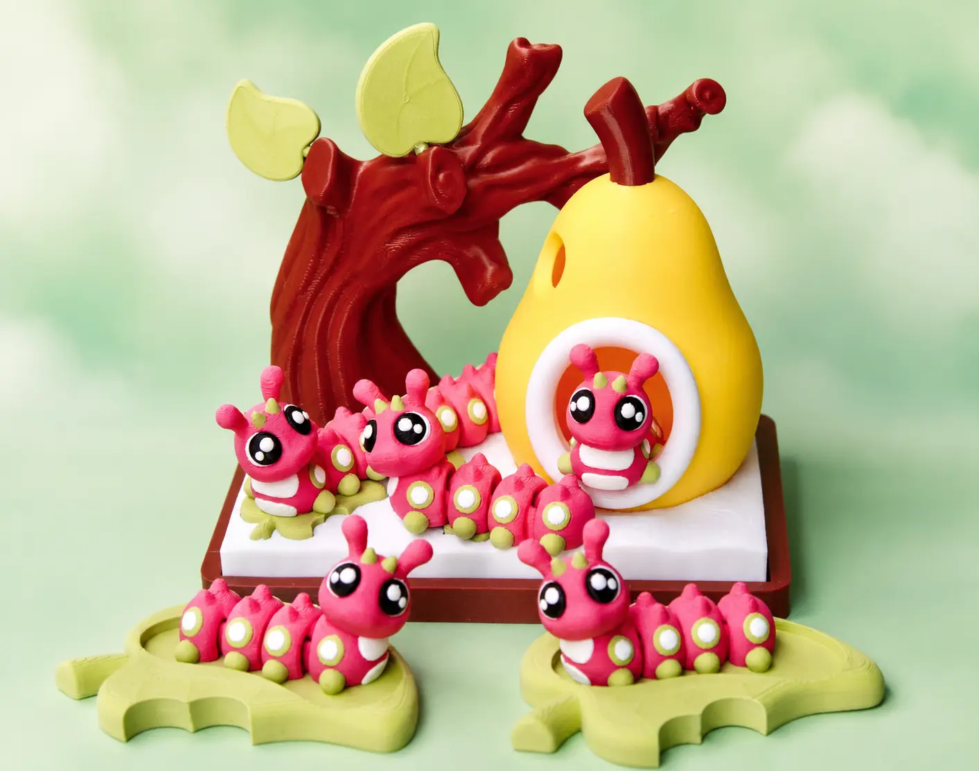 🍐 Pear Hide Caterpillar Flexi Playset