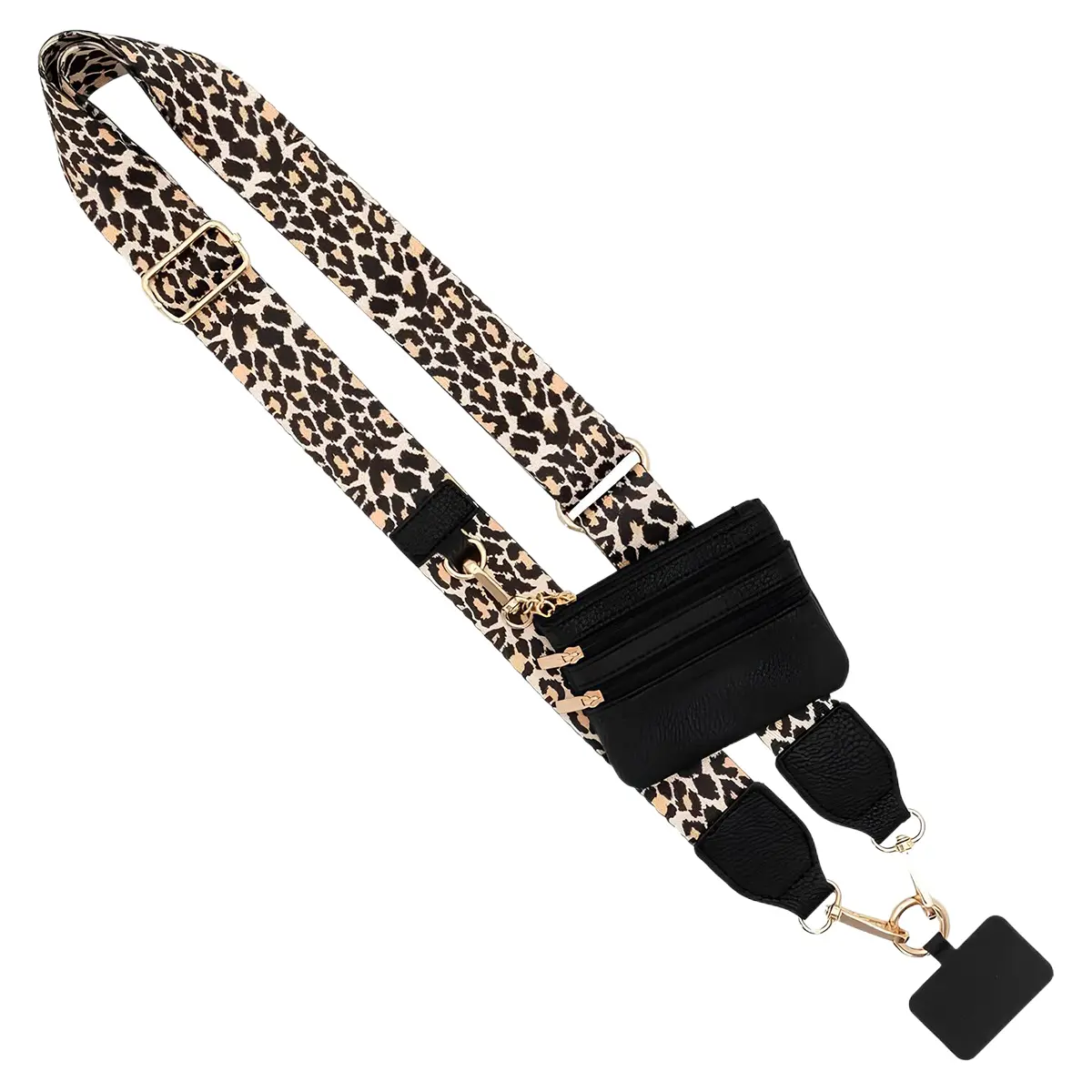 EMPTAN Clip and Go Strap for Phone with Wallet Crossbody, Phone Strap with Wallet, Phone Strap Crossbody With Zipper Pouch Wallet, Adjustable Mobile Phone Strap for Office, Travel, Cycling and Walking