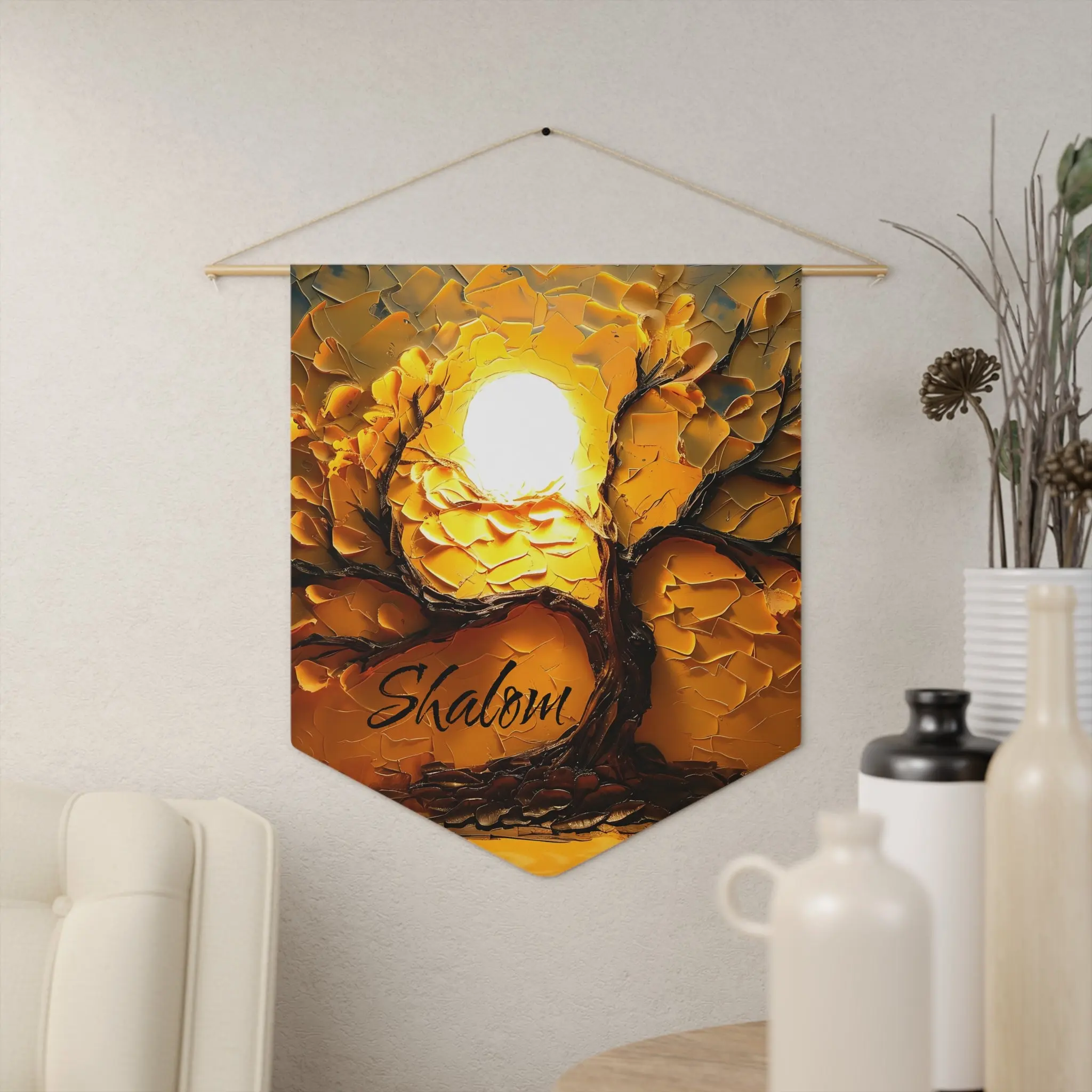 Shalom | Tree of Peace Wall Pennant