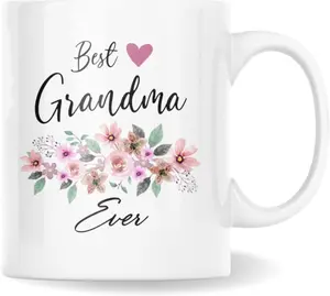 Mothers Day Gifts for Grandma, Best Grandma Ever Coffee Mug - Funny Gift For Grandmas, Grammy, Granny, Nana, Gigi, Mimi, Mamaw - Cool Present For Grandmother On Christmas - Grandmother Cup 11Oz