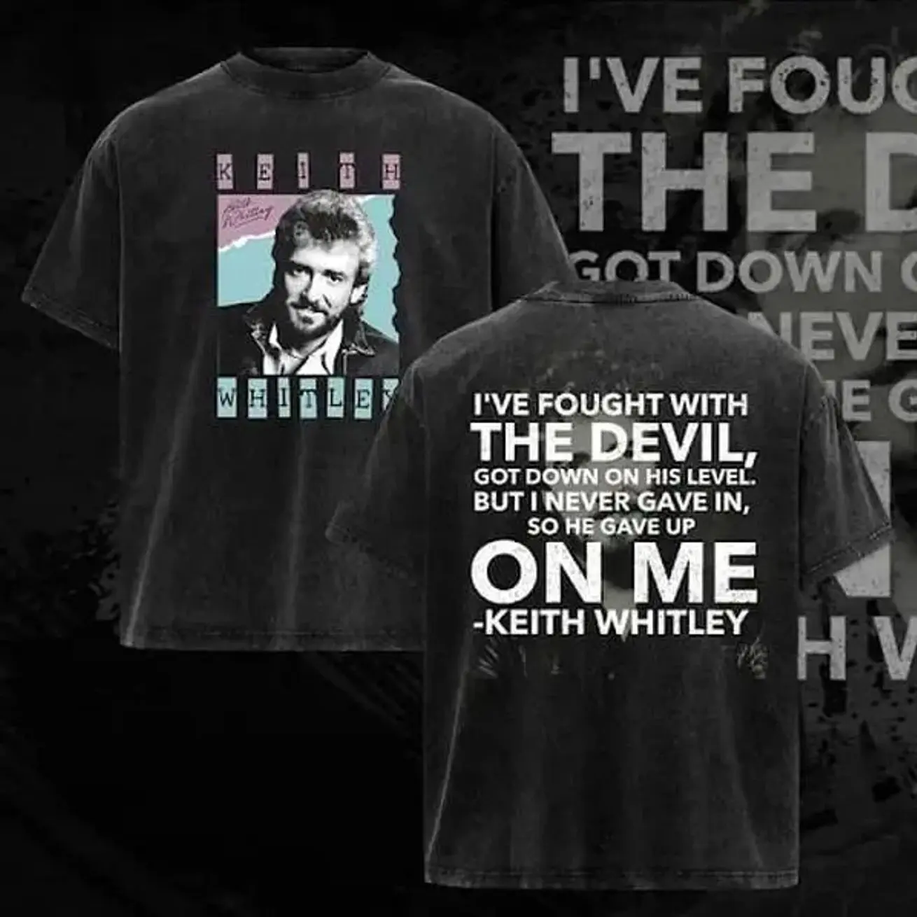 Vintage Country Music Keith Whitley Singer T-Shirt Unisex, up to 5XL, Men's and women's round neck cotton casual T-shirt, Beautiful graphic T-shirt Top Womenswear Breathable Everyday 7E3