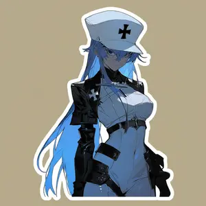 Sadistic Ice Queen Anime Lady Esdeath Sticker