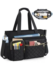 Teacher Tote Bag, 15.6 Inch Laptop Backpack, Women's Commuter Bag, Nurse Tote Bag, Professional Computer Messenger Bag, Shoulder Bag, Storage Compartment
