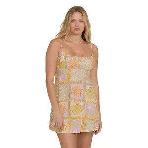 BILLABONG Dreaming Of Sun Mini Dress, Summer Casual Outfit, Mini Length & Flowy Drape Summer Essential