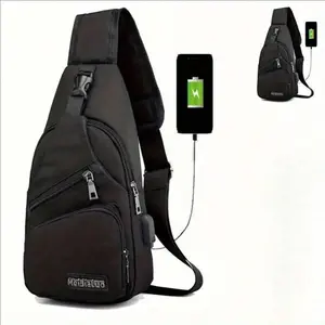 Portable And Practical Black Unisex Shoulder Bag, Suitable For Daily Travel, Outdoor Trips, Hiking, Camping Bags, Etc.