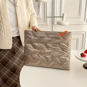 A Simple and Lightweight Business Style Handheld Underarm Large Capacity iPad Storage Bag Briefcase Laptop Bag for Women Soft Tablet Protective Case