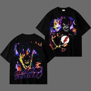 Black Flash V2 Graphic T-Shirt, DC Black Flash Villain Comic Tee, Speed Force Death Entity Streetwear Shirt, Dark Speedster Horror Graphic Tee, Oversized DC Supervillain Shirt, Unisex Comic Streetwear Tee for DC Fans