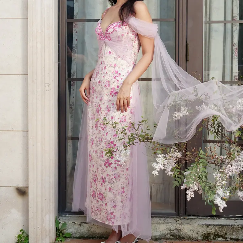 formal bohemian dresses for women Rose Elegant Bohemian Dress • Boho Bridesmaid Dress main image 0