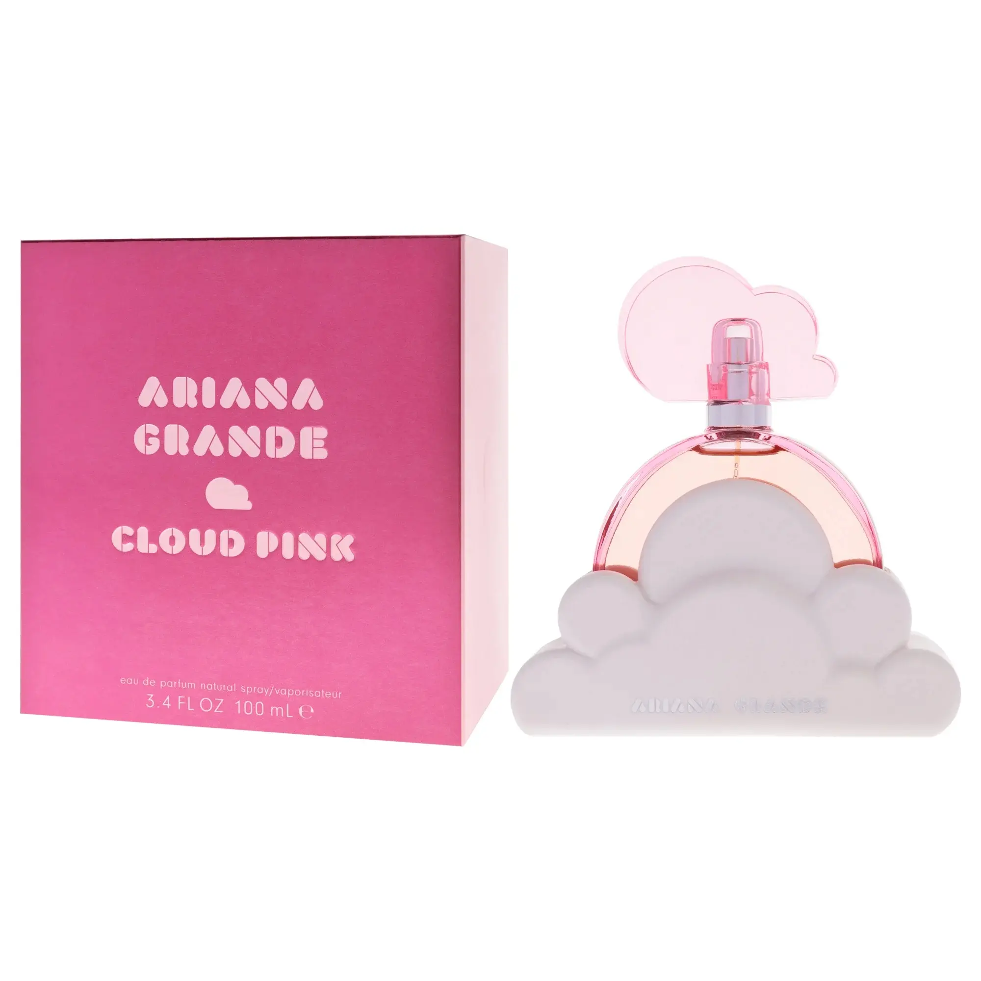 Ariana Grande Cloud Pink Eau de Parfum - Long-Lasting Gourmand Musk Women's Fragrance with Dragon Fruit, Vanilla Orchid, Amber Woods