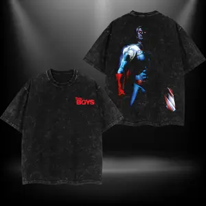 Homelander - The Boys Menswear Gift for movie fans Top Apparel Classic Oversized Seamless Simple Straight Man designer shirts Men's Regular Fit Floral Print Tee