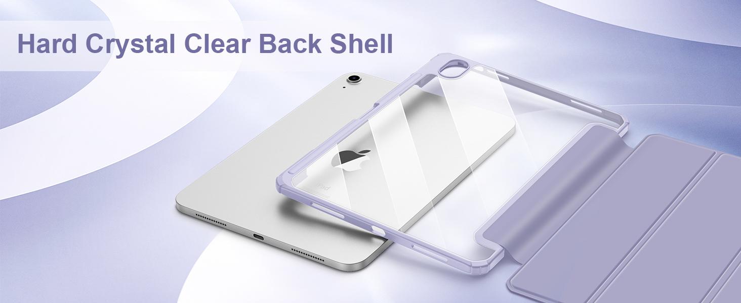 Fintie Case for iPad A16 11th Gen & iPad 10th Gen with Clear Back and Pencil Holder, Auto-Wake/Sleep, Girly iPad Cases, Pink iPad A16 Covers