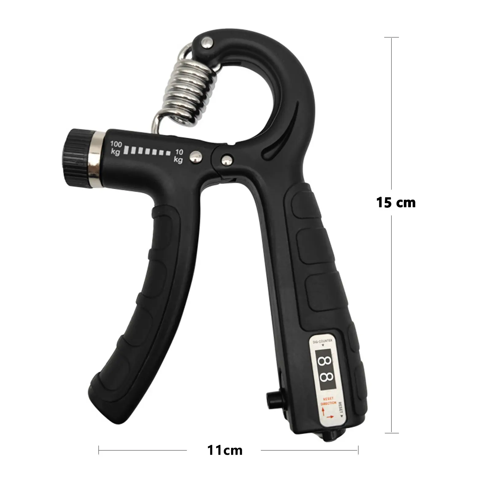 Adjustable Hand Grip Strengthener, Forearm Trainer with Counter for Strength Training