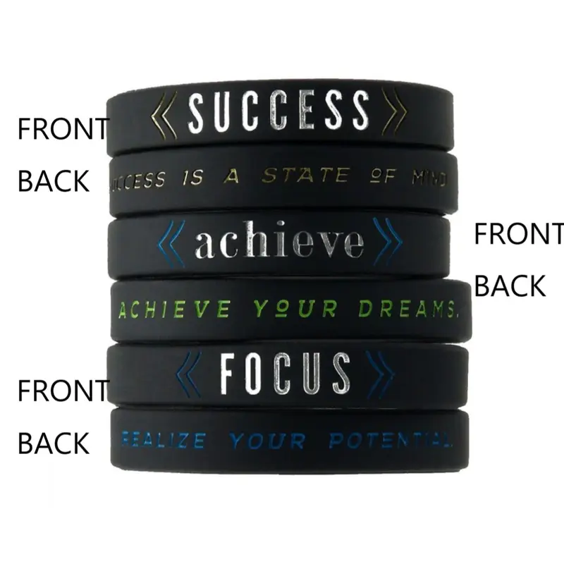 3pcs Letter Pattern Bangle for Women & Men, Fashion All-match Silicone Wristband, Trendy Accessories for Party and Daily Life, Stackable Bracelets, Fashionable Bangle, Stackable Bracelet Set, Bangles Bracelets Set