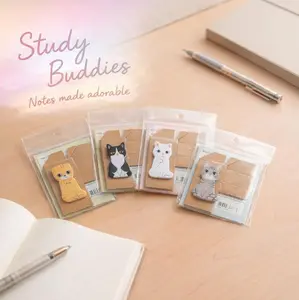 Adopt a Cat Sticky Note - Adorable Kitty-Themed Mini Memo Pad with Multiple Small Pieces for To-Dos Tabs and Labels Perfect for Cat Lovers