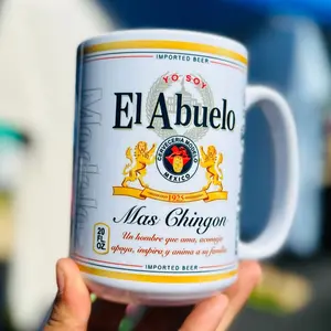 El Abuelo Mas Chingon Coffee Mug, Modelo, Especial, Beer, Abuelo Chingon, Father’s Day, Dia Del Padre, Fathers Day Gift Mugs, Papa Modelo Cup, Gift for Latino, Mexican Gift for Him, Reusable Washable Water Bottles Ceramic Drinkware 11oz 15oz