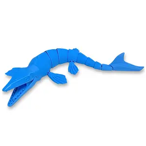 Mosasaurus Figurine Ancient Apex Predator: 14.5-Inch – Giant Prehistoric Sea Monster Collectible – Nautical Deep Sea Creature Statue – Waterproof Submersible Decor for Aquarium, Bath, or Office