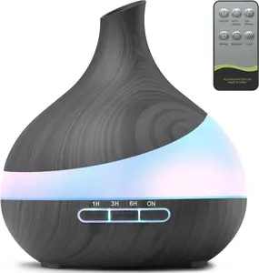 500ML Essential Oil Diffuser Aromatherapy Cool Mist Humidifier With Remote Control 14 Color LED Night Light For Home Bedroom Spa Yoga Hotel Relaxation Gifts Women Kids