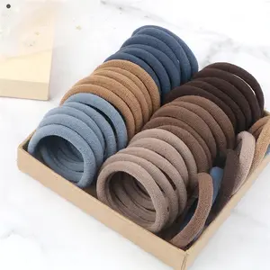 50 Towel Hair Ties 4cm Solid Color Elastic Hair Bands for Women High Ponytail Hair Accessories Ponytail Popular