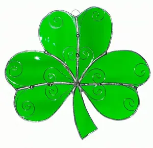 Stained Glass Large Shamrock Suncatcher