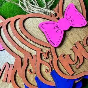Easter Bunny Basket Name Tag | Personalized Wooden Bunny Tag | Custom Easter Basket Tag