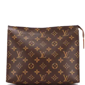 Pre-owned Louis Vuitton Canvas Coated Clutches & Wristlets Toiletry Pouch Monogram Canvas 26 by Rebag