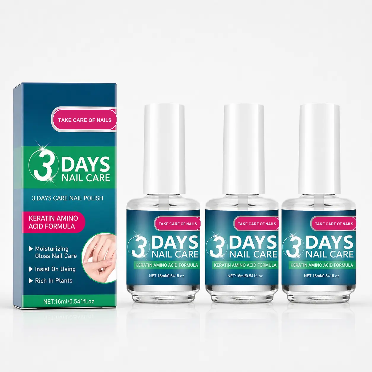 ICESEE Macadamia Aloe Nail Treatment 16ml*3, Growth & Strengthening Repair Serum, Deep Moisturizing Nail Hardener for Weak Brittle Nails.summervibes, Therapy, Gift, Antibacterial, Herbal, Daily, Moisture, Nail Art