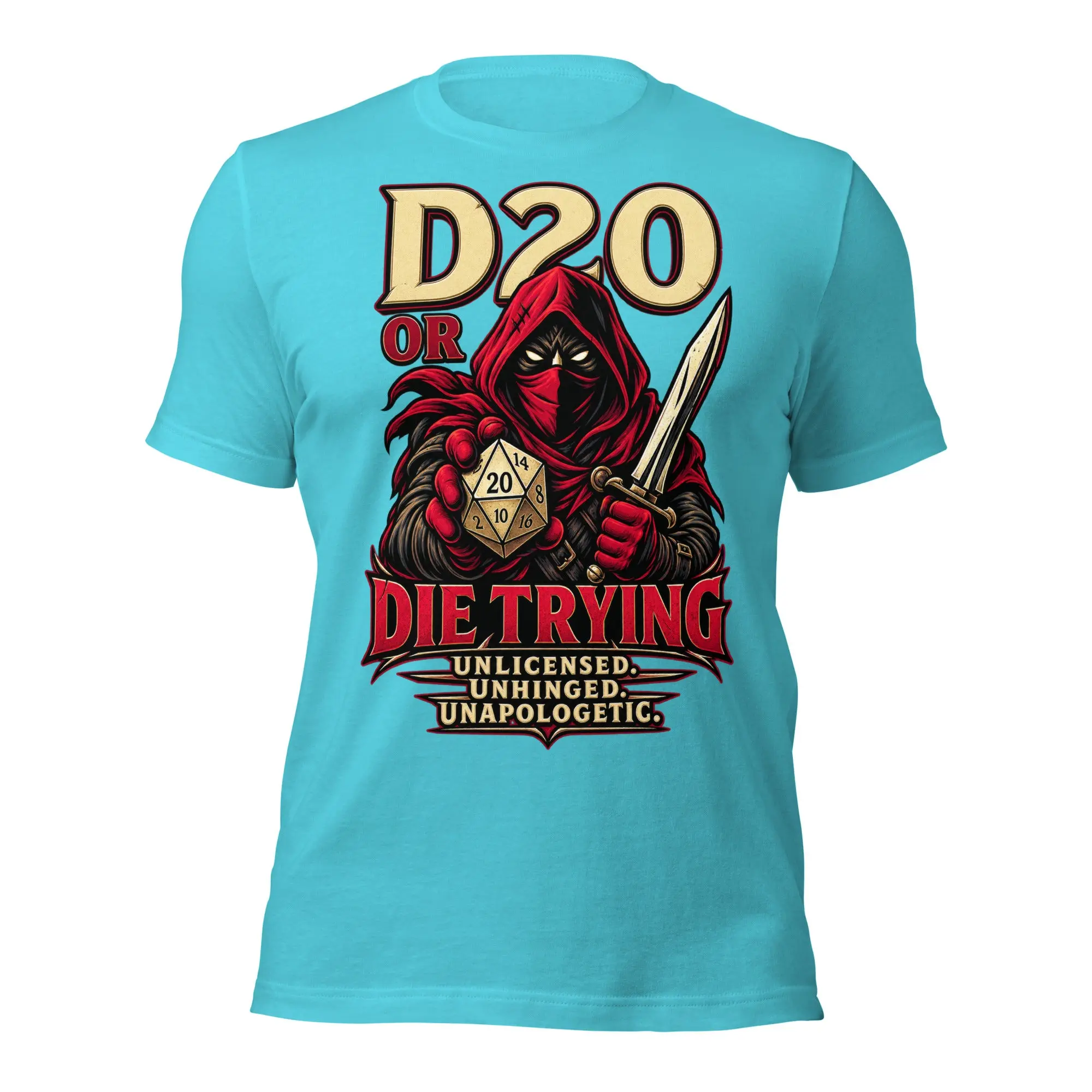 D20 or Die Trying – Tabletop RPG Dice T-Shirt