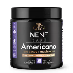 NeNe Café Mushroom Americano Instant Espresso with Raw Cacao and Functional Mushrooms Coffee Alternative Natural Botanical Beverage Drink