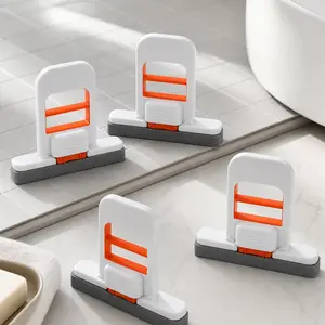 Mini Foldable Desktop Mop, Portable Self-Squeezing Handheld Sponge Mop, Wet & Dry Use for Countertops, Glass, Bathroom & Car Interior, Orange