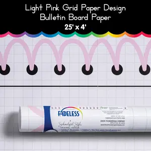 Light Pink Grid Paper Design Bulletin Board Paper