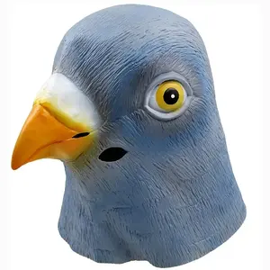 Vivid and Cute Pigeon Mask, Latex Headgear Costume Accessories, Halloween Role-Playing Props, Party Decoration Supplies, Photography Props