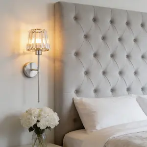 2P LED Crystal Wall Lamp, 2000mAh Battery Powered, Retro Metal Finish RGB Dimmable, Cordless Rechargeable Design, For Bedrooms, Living Rooms, Study, Coffee Shops, and Indoor Decorative Lighting