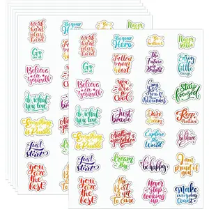 840 count Inspirational Sticker Mothers Day Sticker Graduation 2026 Motivational Decal Kindness Aesthetic  Decal for Adults Nurse Teacher Appreciation Journaling Scrapbook(Rainbow Color)
