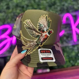Sequin Pheasant Trucker Hat