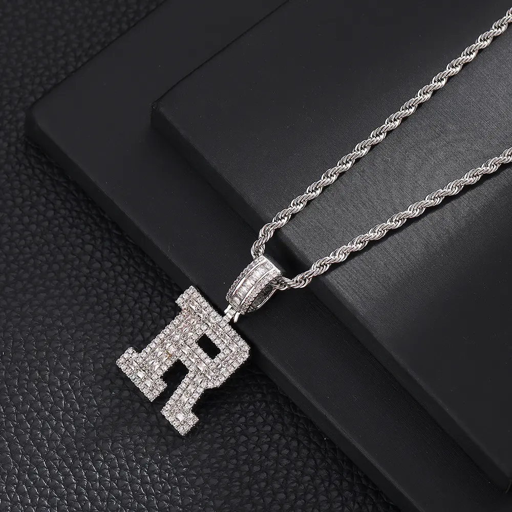 R+20inch Fried Dough Twists chain (silve