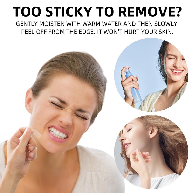 120 Pcs Invisible Face Lift Tape — Strong Adhesion, Breathable V-Line Lifting Strips for Jawline & Neck, Makeup-Safe | Holiday Gift Picks