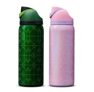 Owala W1ck3d Freesip Stainless Steel Water Bottle - Green/ Pink, Leak - Proof & Insulated