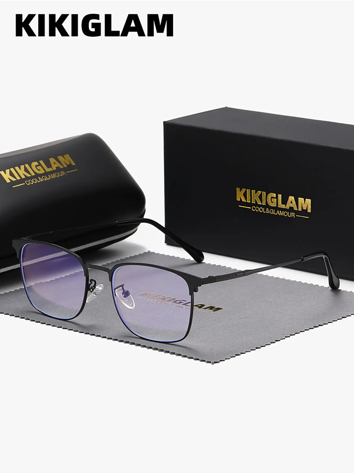 Unisex Fashion Casual Full-frame Glasses, Anti-blue Light Glasses, Plano Lenses Eyeglasses for Work, Daily Clothing Decor, Perfect for Student Daily Use, Lightweight Eyeglasses, Lightweight Eyewear, Trendy Casual Eyeglasses