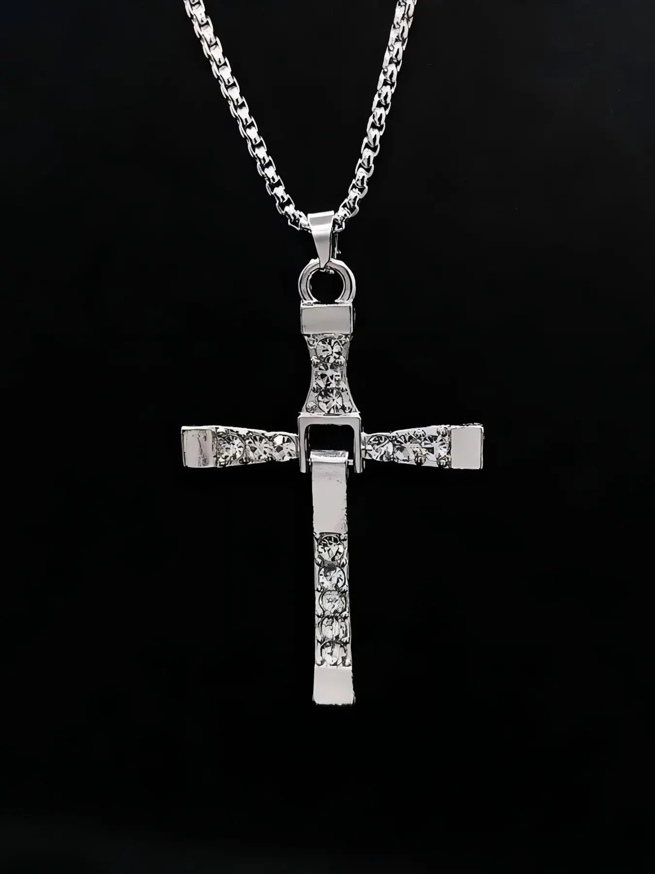 Toretto - Coptic Cross Alloy Necklace - Cross Chain Design - A Pendant to Energize an Active Lifestyle - The Perfect Gift for Movie and Sports Fans