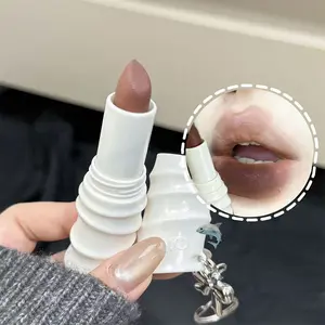 Linglong Phantom Matte Lipstick Makeup, Soft Matte Gentle Korean Style Autumn Winter Pale Color Highlighting Lips, Suitable for Daily Commute Use