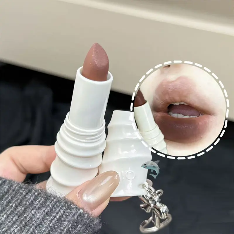 Linglong Phantom Matte Lipstick Makeup, Soft Matte Gentle Korean Style Autumn Winter Pale Color Highlighting Lips, Suitable for Daily Commute Use