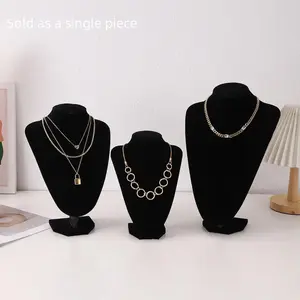 Necklace Display Rack, 1 Count Velvet Necklace Storage Rack, Jewelry Display Rack, Home Organizer for Necklace, Bracelet, Earrings