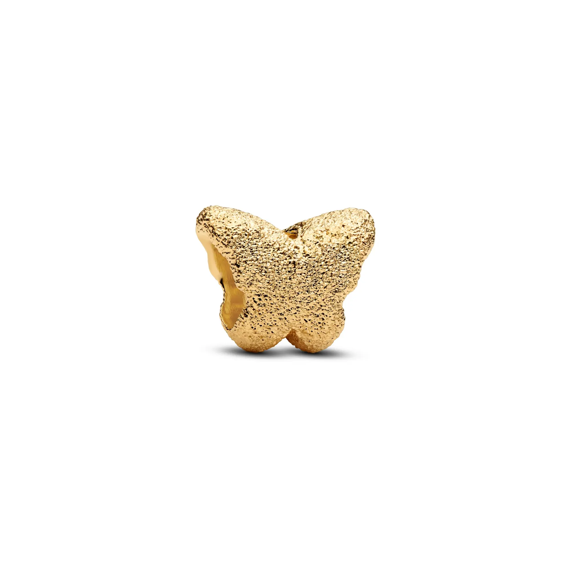 Pandora Textured Butterfly Mini Charm 764046C00, Small Size, Diamond-Texture, Dainty Charms & Pendants, Stacking Piece, Collectibles, Daily, Butterfly Shape, Animal Shaped Charms & Pendants